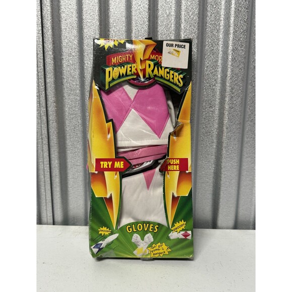 🔥 VINTAGE ORIGINAL 🔥 1994 Power Rangers Pink Kimberly Costume With Gloves - Picture 2 of 15
